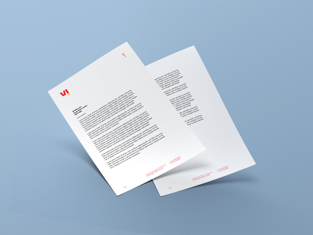 Letterhead and continuation sheet